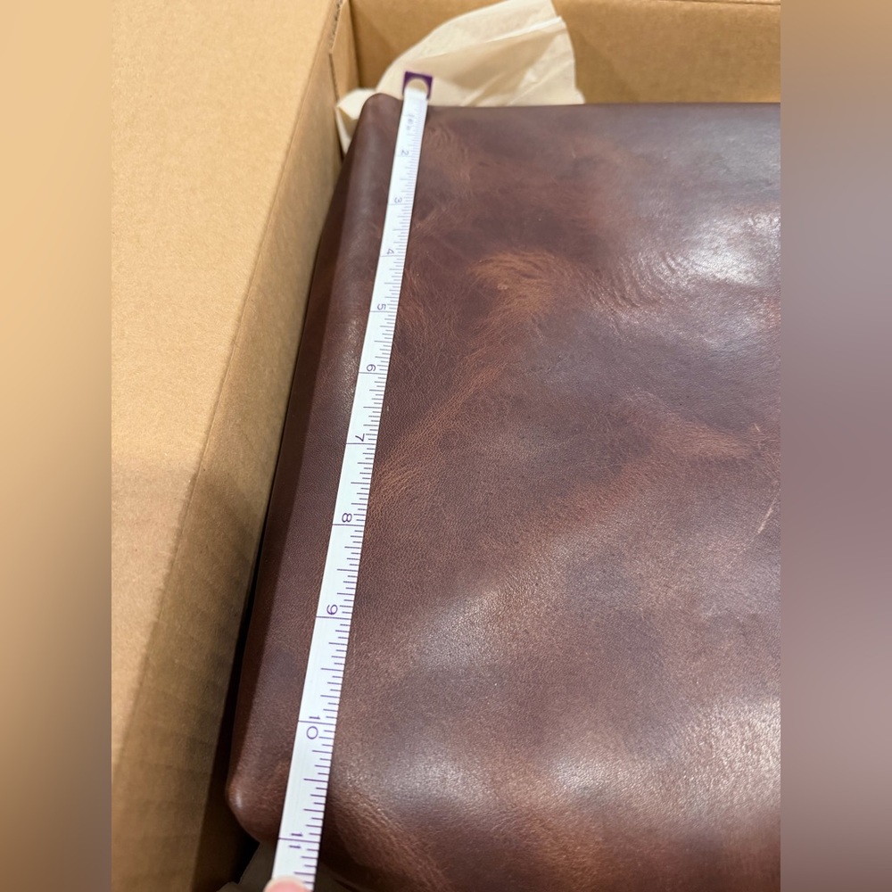 Portland Leather Mystery Tote Box Tamarindo New in original Box - Picture 15 of 16